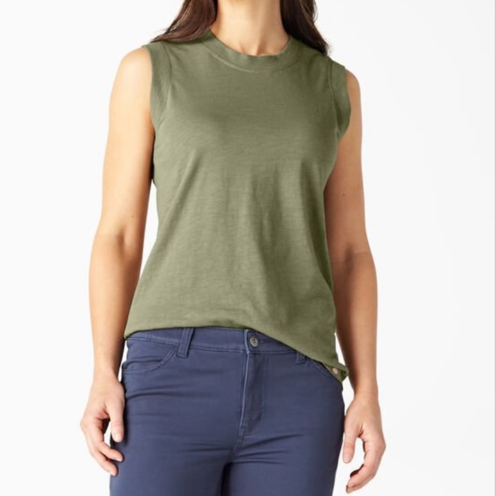 â˘CUSTOMâ˘Dickies Ladies Tank Top-Acid Washed-New prior - Picture 3 of 13